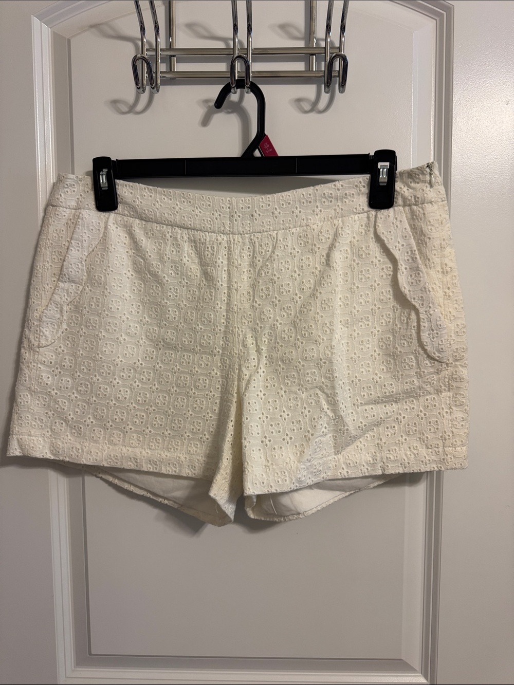Cynthia Rowley White Eyelet Cotton Shorts